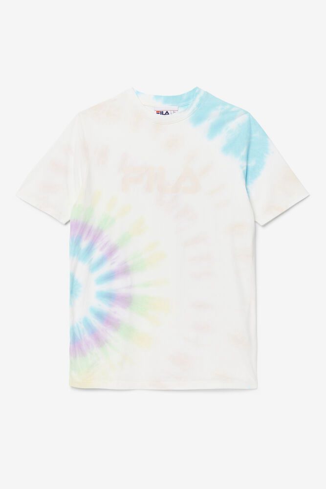 Fila Naisten Paidat Alivia Tie Dye Valkoinen - KUWI-75692